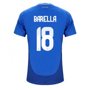 Billiga Italien Nicolo Barella #18 Hemmatröja EM 2024 Kortärmad